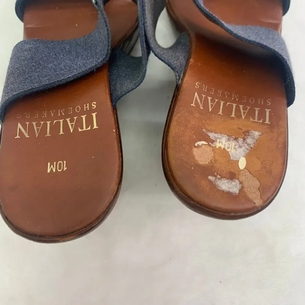 Italian Shoemaker Womens Sz 10 Daizy Denim Summer Wedge 3